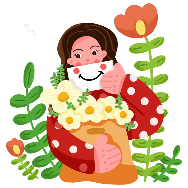 节日图片,手绘人物元素,卡通人物PNG,扁平风免抠素材